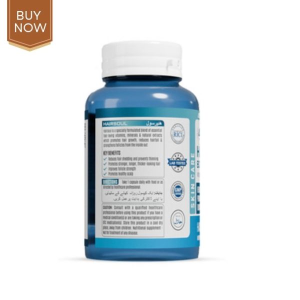 Hair Booster tablets in a stylish bottle, featuring key ingredients for enhanced hair growth and strength.