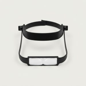 4-lens hands-free magnifying glasses front view with head strap