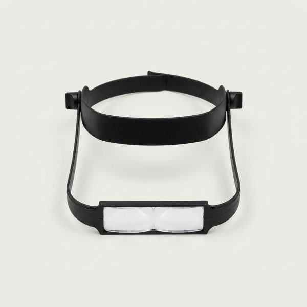 4-lens hands-free magnifying glasses front view with head strap