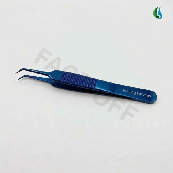 Blue placing forcep Blue placing forcep