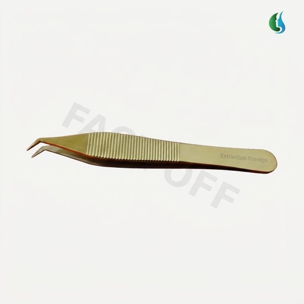 Gold finish extraction forcep Gold finish extraction forcep